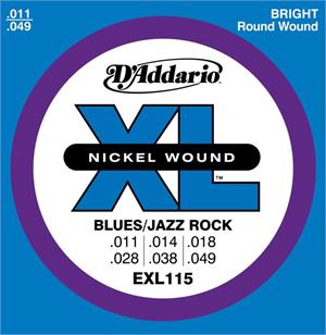 D'Addario EXL115 Nickel Blues/Jazz Electric Guitar Strings | Starrs Guitars