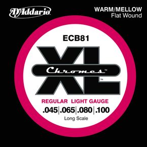 D'Addario ECB81 XL Chromes Flatwound Bass Strings | Starrs Guitars