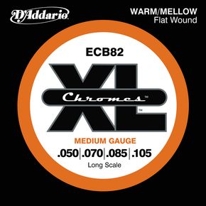 D'Addario ECB82 Chromes Flatwound Medium Bass Strings | Starrs Guitars