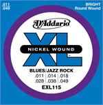 D'Addario EXL115 Nickel Blues/Jazz Electric Guitar Strings | Starrs Guitars